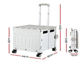 Emajin Shopping Trolley Cart 75L Foldable White ST-75L-PLA-WH