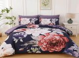 Midnight Rose Velvet 3 Piece Comforter Set V745-AB011173AJ3