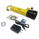 Diving Flashlight Waterproof Rechargeable Torch for Emergency Submersible Use - Yellow V1263-JX-4302