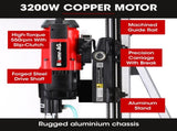 BAUMR-AG 3200W 300mm Wet/Dry Core Drill w/ Wheeled Rig Stand Combo, for Concrete Coring Hole V219-DRLCREBM28N-431