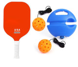 4-Piece Orange Pickleball Training Set - Lightweight Fibreglass Paddle with TPU Edge, Rebound V888-ELOSUNG55746