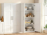 Artiss 2x Buffet Sideboard Cabinet Pantry Hutch Kitchen Storage Organiser White FUR-W-WR03-WH-ABX2