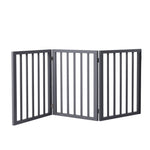 Wooden Pet Gate Dog Fence Retractable Grey 2000x 3MM PT1060-3-GY