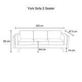 32 Seater Sofa Beige Fabric Lounge Set for Living Room Couch with Wooden Frame V43-SET-YOK-3+2-BG