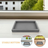 Grey Plastic Plant Pot Saucer with Non- Base, Indoor and Outdoor Planter Tray for Flower Pots V1192-AZ-W-22655