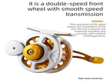 Right-hand High Speed Front Strike Fishing Reel - 4.0 Gear Ratio Aluminium Alloy Reel with Auto Line V888-ELOSUNG56790