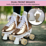 Circle Society Adjustable Quad Kids Roller Skates - Metallic Rose Gold Rhythm Skates BS-171362