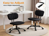 Artiss Desk & Chair Set 120cm Computer Desk with 3 Drawers & Open Shelves, Ergonomic Armless FURNI-DESK120-1142-BK