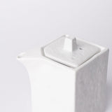 Soy Pot Squared 150ml Textured White Glaze V637-C3158