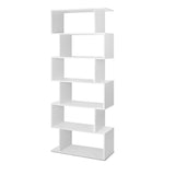 Artiss Bookshelf 6 Tiers - RIVA White FURNI-DIS-6T-WH