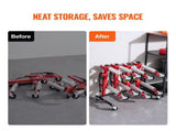Car Dolly Rack, Storage Rack with 360&deg Rotatable Wheels, Hydraulic Ratchet Trolley Jack Stand V952-LSBYCCFJCF4GTF38XV0