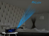 Digital Projection Alarm Clocks for Bedrooms - Large LED Display, 180&deg Rotatable Projector, 5-Level V1370-AZ4-06023