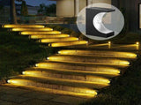 Solar Crescent Moon Step Light with Monocrystalline Silicon Panel, ABS & PS Construction, IP65 V1341-ZY-PZJK2NU7-12PCS-COOLWHITELIGHT
