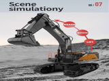HUINA 1/14 22CH RC Alloy Excavator Construction Engineering Vehicle Toy Gift V610-TOY-RC-HN592