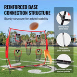 8 x 8 ft Football Trainer Throwing Net, Training Throwing Target Practice Net with 5 Target Pockets, V952-GLQW88YC0000RHWMZV0