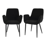 Charcoal Embrace Boucle teddy Sherpa Fabric Armchair Set V264-DNC-420V-CHL-02-1