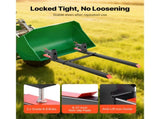 Pallet Forks, 907 kg Clamp on Pallet Forks, 149 cm Total Length Heavy-Duty Tractor Fork with V952-TPHCKDJK60INVJ53T001V0