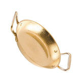 Stainless Steel Cooking Pan with Smooth Handles, Golden Paella Pan for Household Use, and Easy to V1366-AZ2-W-12105