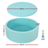 Keezi Kids Ball Pit 90x30cm Ocean Foam Play Pool Barrier Toys Children Blue BPOOL-A-7033-BL