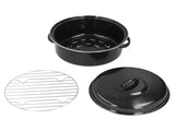 Oval Roaster Enamel Oval Roaster Excellent Heating for Barbucue and Sweet Potato Black for Family V1294-YM0710-3118210252011