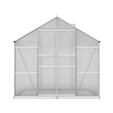 Greenfingers Greenhouse 2.42x2.5x2.26M Aluminium Double Doors Green House Garden Shed GH-ALU-C-242X250-DOU-AB