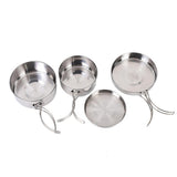 pcs Stainless Steel Pots/Frying Pan/Lid for Outdoor Camping Cooking V1237-ZY-203-3623