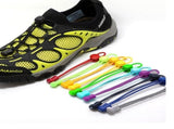 2 Shoes with Elastic Laces Including Drawstring, Blue V1237-ZY-506-0856
