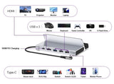 CHOETECH HUB-M77-GY PD100W 5-in-1 USB-C PDHDMIUSB 3.0A/FUSB2.0 Steam Deck Docking Station V28-ELECHOHUBM77GY