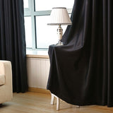 Black Window Curtains with Premium Polyester Fabric for Thermal Insulated Light Blocking and V1366-AZ2-W-19630