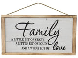 Handcrafted Family Crazy Love Framed Wall Art 30x40cm V637-33785FAM