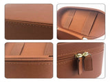 Black Elegant PU Leather Makeup & Toiletry Bag - Large Capacity Travel Cosmetic Organizer with Brush V888-ELOSUNG27380