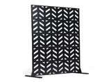 Metal Privacy Screen, 47" W x 72" H, Outdoor Privacy Screens 5-Panel, Freestanding Outdoor Divider V952-DLSHWYSPMJS7IMXJNV0