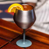 2 Pcs Purple Detachable Stainless Steel Wine Glass - 14oz Portable Stemmed Goblet for V888-ELOSUNG27235