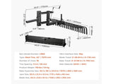 106.7cm Tow Behind Landscape Rake, 3-Point Lawn Rock Rake with Blade & Lift Lever, Fit Category 1 V952-ZXSCJ42INCHYATJQA001V0