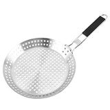 Grill Pan,Portable Folding Metal BBQ Grill Tray with Handle,Perforated Grilling Skillet for V1369-AZ3-W-14006
