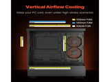 Mid-Tower ATX PC Gaming Case Computer Case with 6 x 120 mm PWM ARGB Fans V952-DNJXZT120MMAIKYPY001V9