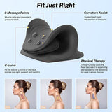 Adjustable Inflatable Cervical Traction Pillow PU Foam Neck Stretcher & Massager with Air Pump V888-ELOSUNG47467