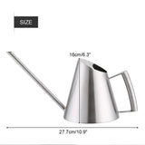 900ml Stainless Steel Watering Can Brushed Garden Planting Indoor Outdoor V1294-YM0722-JY01276