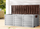 Gardeon Outdoor Storage Box 290L Lockable Organiser Garden Deck Shed Tool Brown OSB-290L-BB