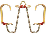 V Bridle Chain, 5/16 in x 2 ft Bridle Tow Chain, Grade 80 V-Bridle Transport Chain, 9260 Lbs Break V952-SZGLRJG5162FT0001V0