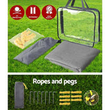 Caravan Privacy Screen Roll Out Awning 2.1x1.8M Sun Shade Pop Top End Wall Grey AWN-CV-B-SS-POP