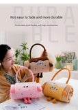 Black Cat 100*170cm Cartoon Hand-Carry Roll-Up Blanket - Plush Flannel Nap Blanket with Pillow V888-ELOSUNG50622