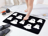 Halloween Bath Mat Spooky Ghosts Gothic Home Decor Black Rugs for Non Slip, Spooky Goth Gift Cute V1258-DP02-C-562