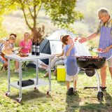 VEVOR Stainless Steel Work Table 36x24 Inch with 4 Wheels Commercial Food Prep Worktable with V952-SYGZT36X24INDJL01V0