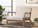 Artiss Armchair Fabric Beige Olive UPHO-C-ARM-5099-BG