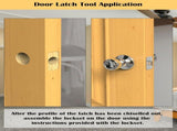 Door Lock and Latch Installation Tool Kit with Hole Saw, Mortise Template and Chisel Guide for V1341-ZY-ZYAEAY3R-BLUE