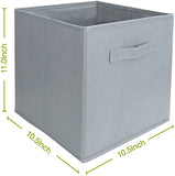 Pack of 6 Foldable Fabric Basket Bin Storage Cube for Nursery, Office and Home Decor V178-14469