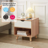 Casadiso Bedside Table with Integrated Powerboard & USB Ports（Casadiso Furud Pro V384-CANISMA6PNW