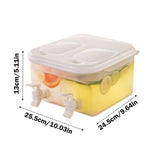 5L Cold Water Pitcher Double-Tap Fruit Teapot Beverage Dispensing Portable Cold Water Pitcher Drink V1370-AZ4-23442
