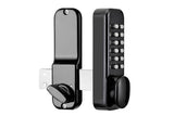 Gate Door Locks Set with Keypad Mechanical Keyless Entry Door Lock for Garden Garage Yard -Black V1263-JX-6287-1
